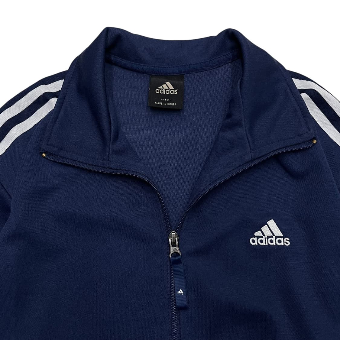 아디다스 에센셜 화이트라인 네이비 트랙탑 110 상품이미지6
