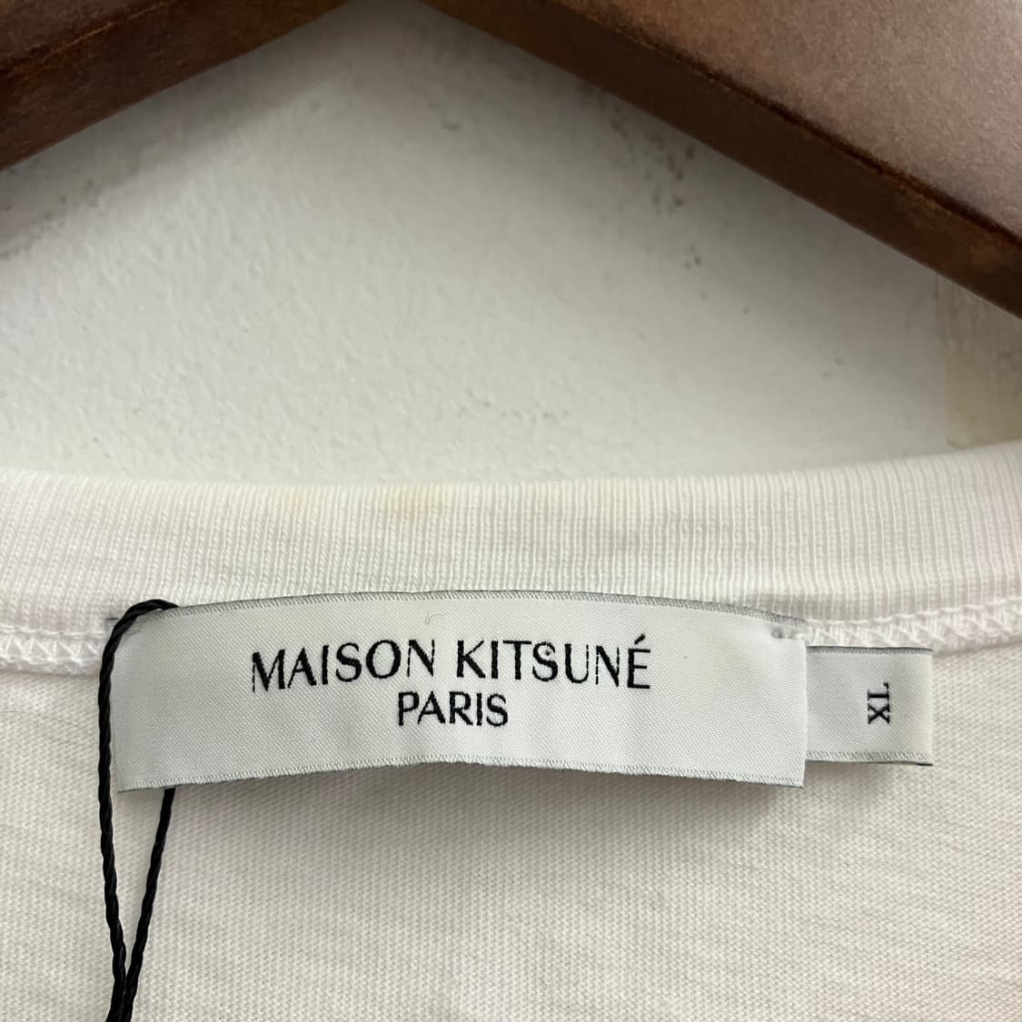 N174 메종키츠네 폭스 반팔 화이트 한글택 상품이미지3