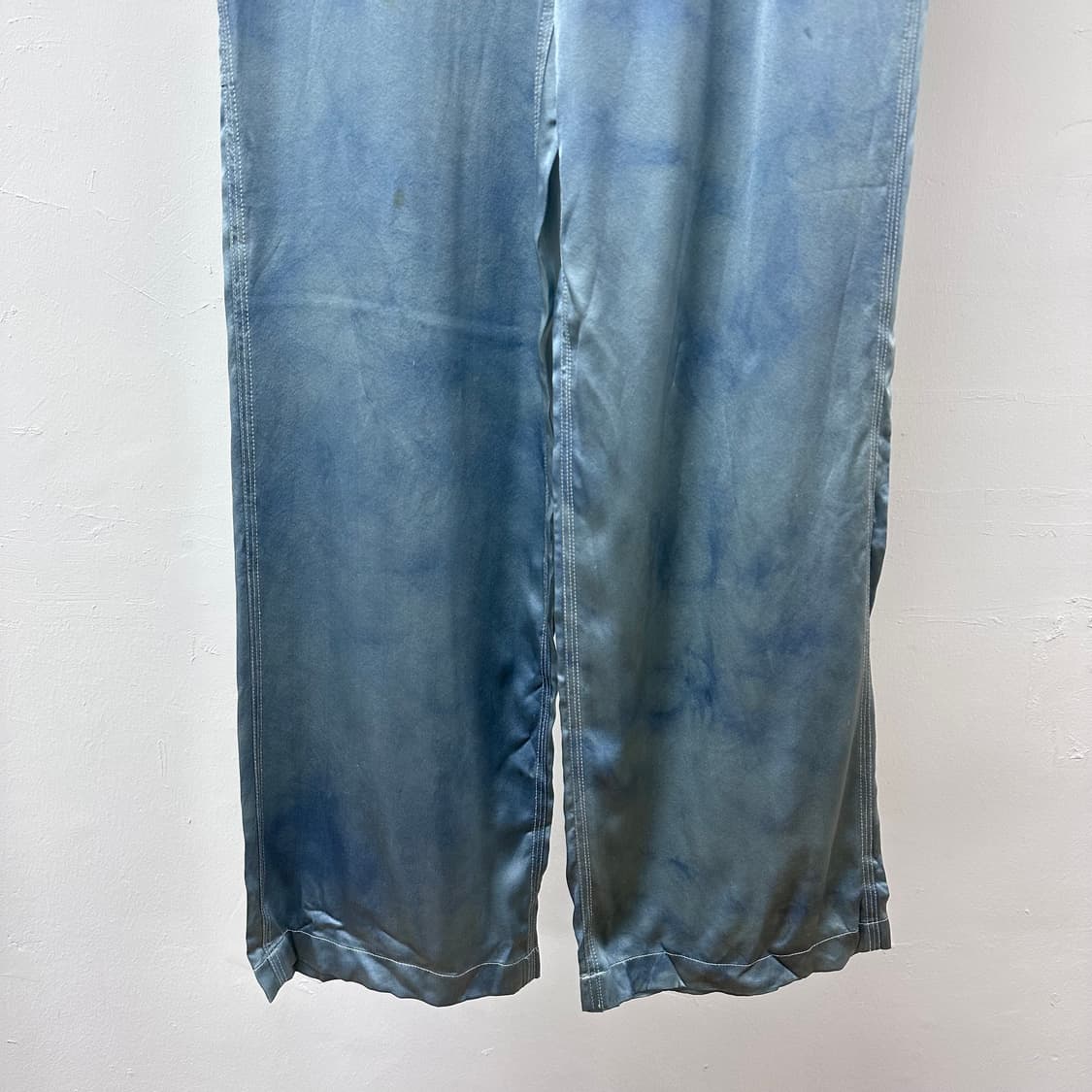 POLO 폴로 랄프로렌 블루 실크 100% 와이드팬츠 0사이즈 J33 상품이미지3