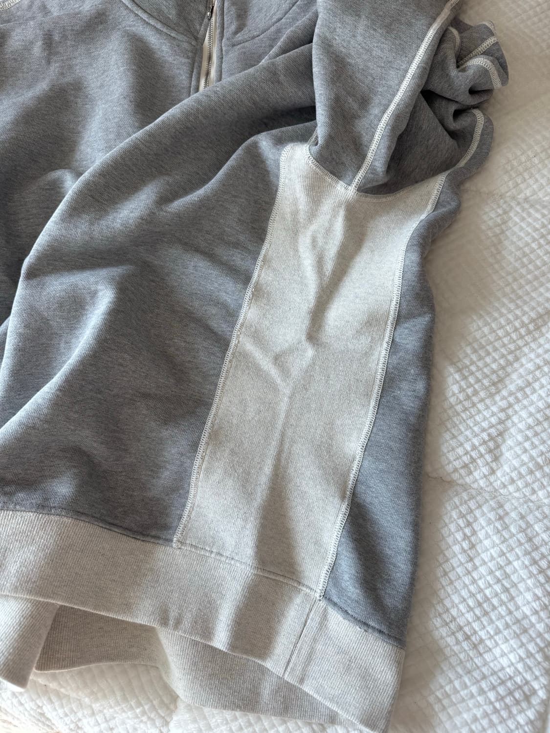 [RAMORIN]라모랭 하프집업 스웻셔츠_멜란지 그레이 투톤(XL) 상품이미지5