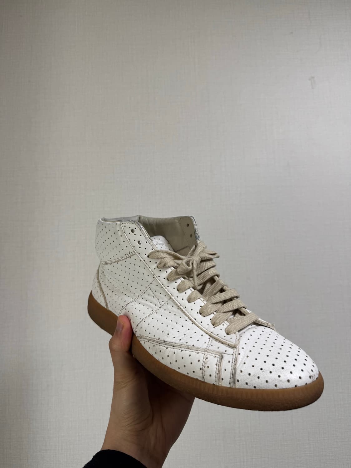 마르지엘라 펀칭 레더 하이탑 상품이미지7