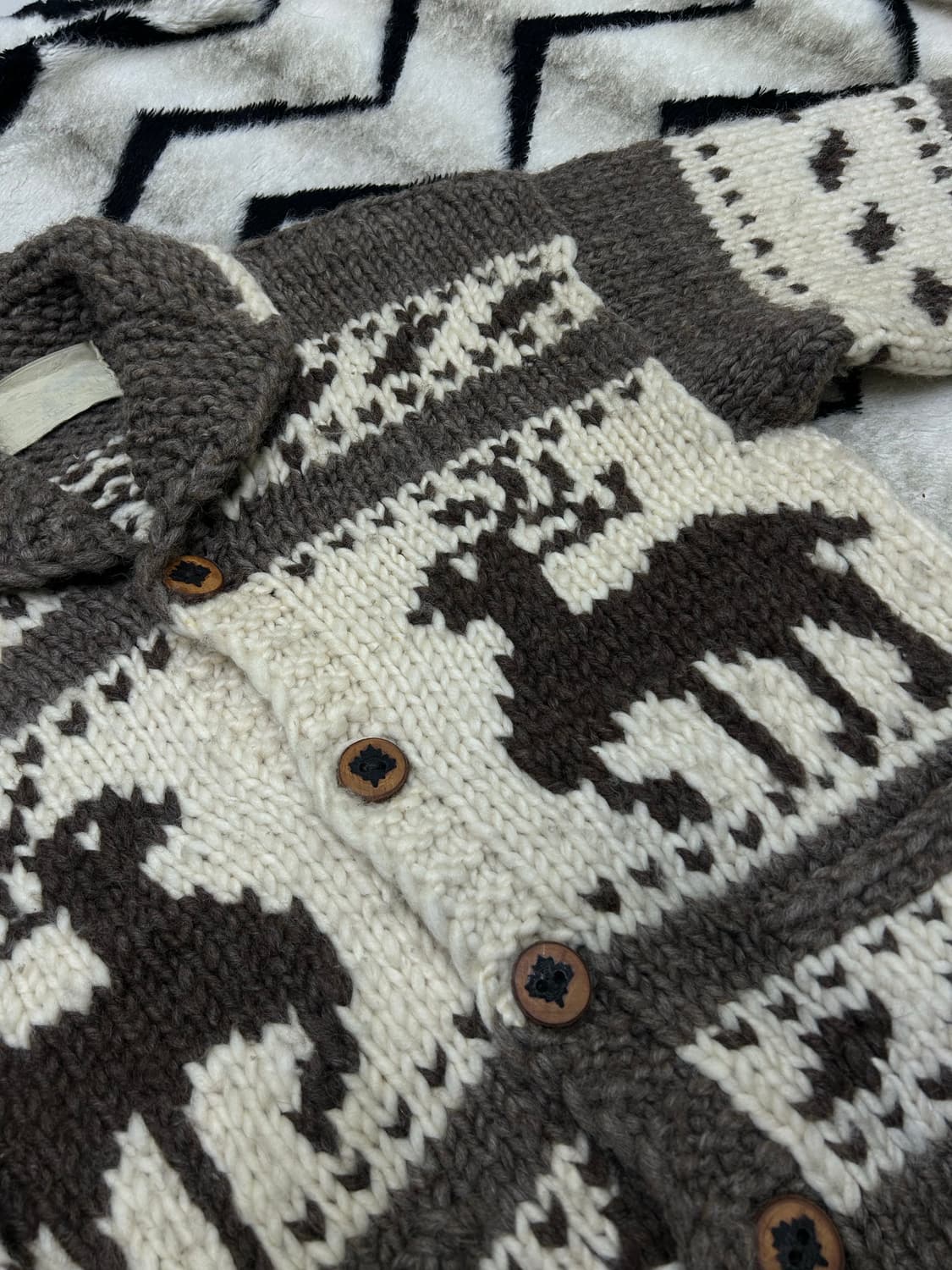 [실측XL]Reindeer Canada 숄카라 코위찬 상품이미지1