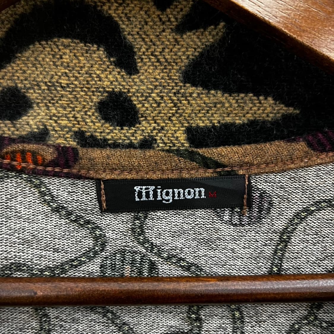 빈티지 오리엔탈 히피 갸루 레이스 단추패턴 반팔티 K0087 상품이미지5