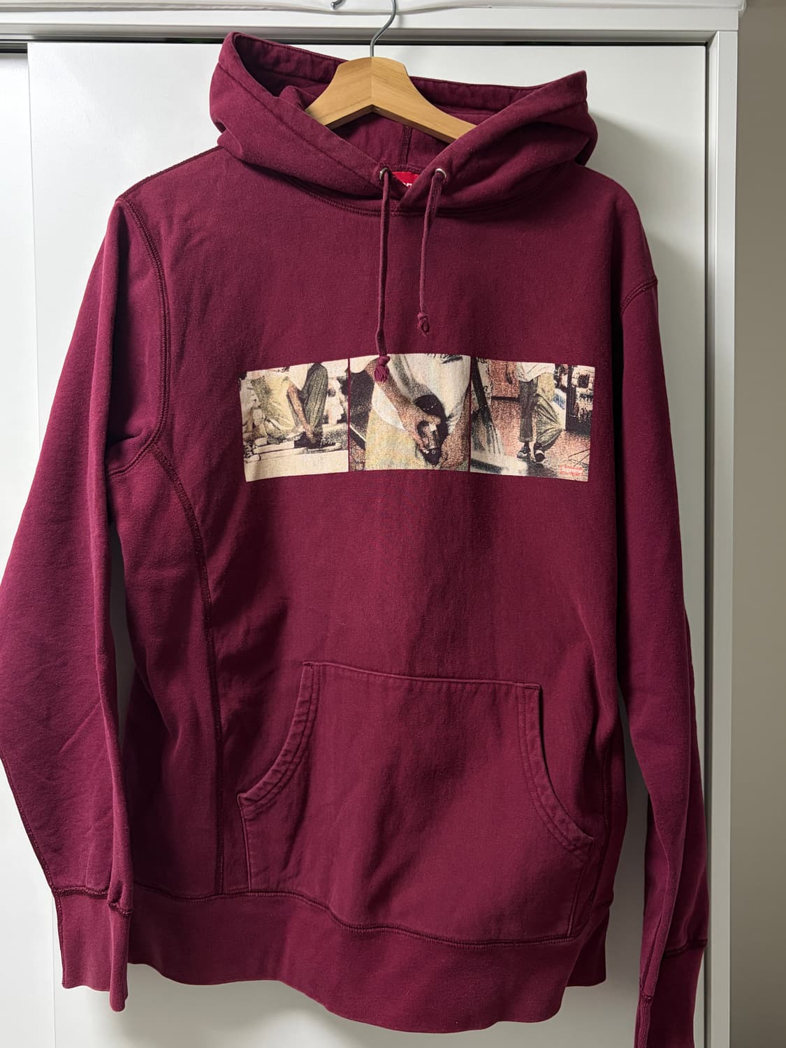 15ss 슈프림 X 래리 클락 키즈 버건디 후드 상품이미지1