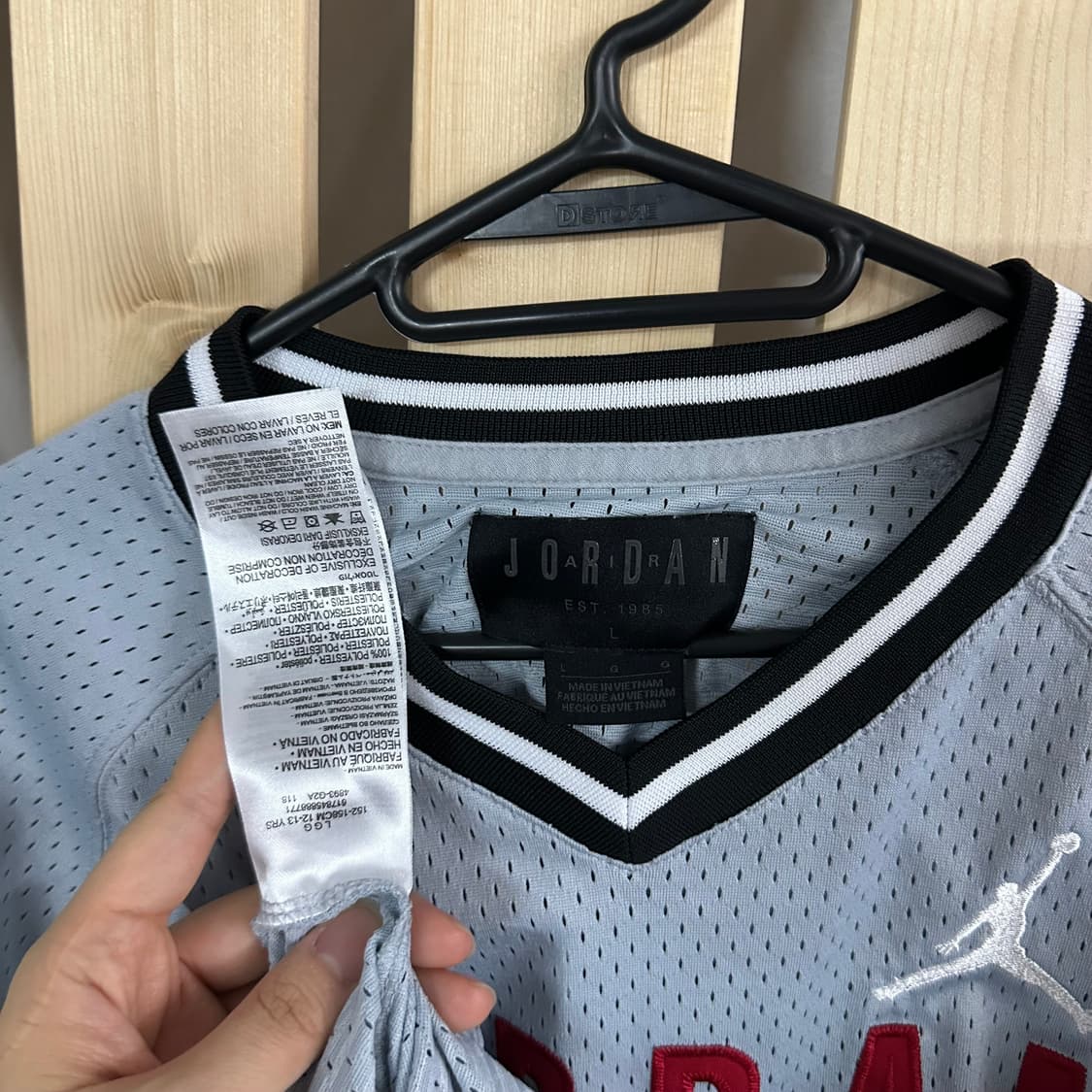 (S) 나이키 조던 메쉬 그레이 반팔 티셔츠 유니폼 상품이미지5