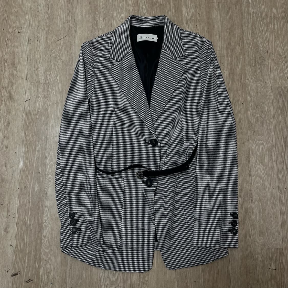 잇미샤 여성 하운드투스 벨트 정장 자켓 55-66 상품이미지1