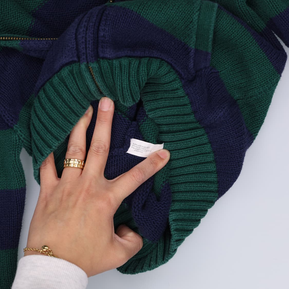 5 폴로 스트라이프 니트집업 0417H1 상품이미지5