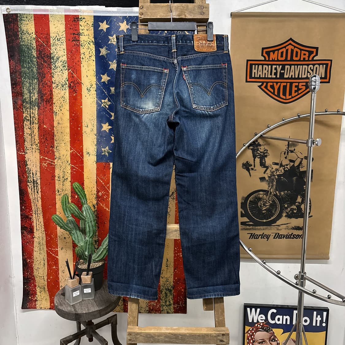 00s 리바이스 재팬 702 복각모델 와이드 스트레이트 데님팬츠 N666 상품이미지2