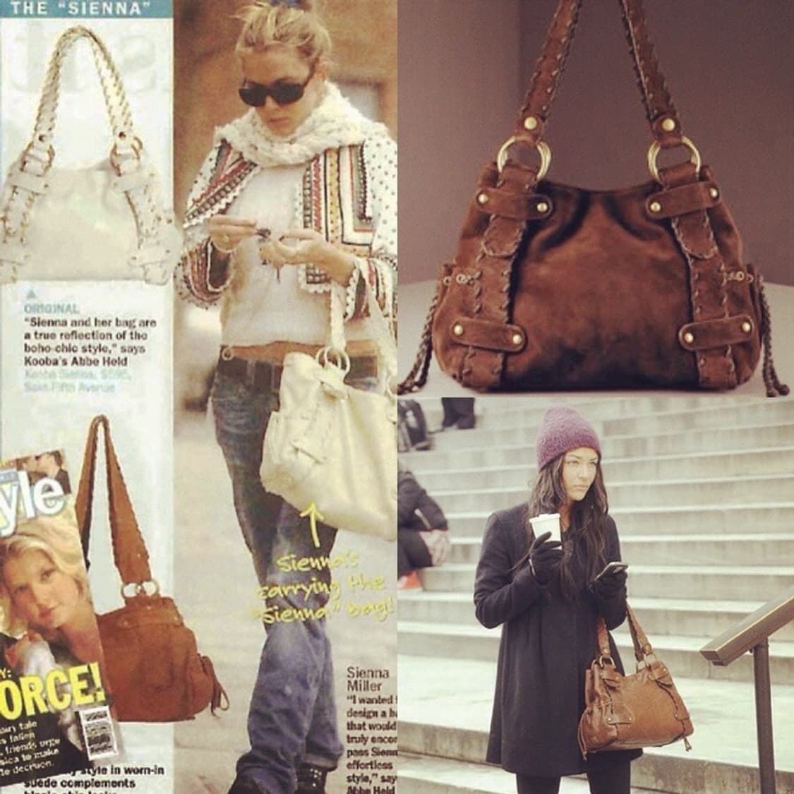 Y2K Kooba 시에나 블랙 가죽 토트백 숄더백 상품이미지6