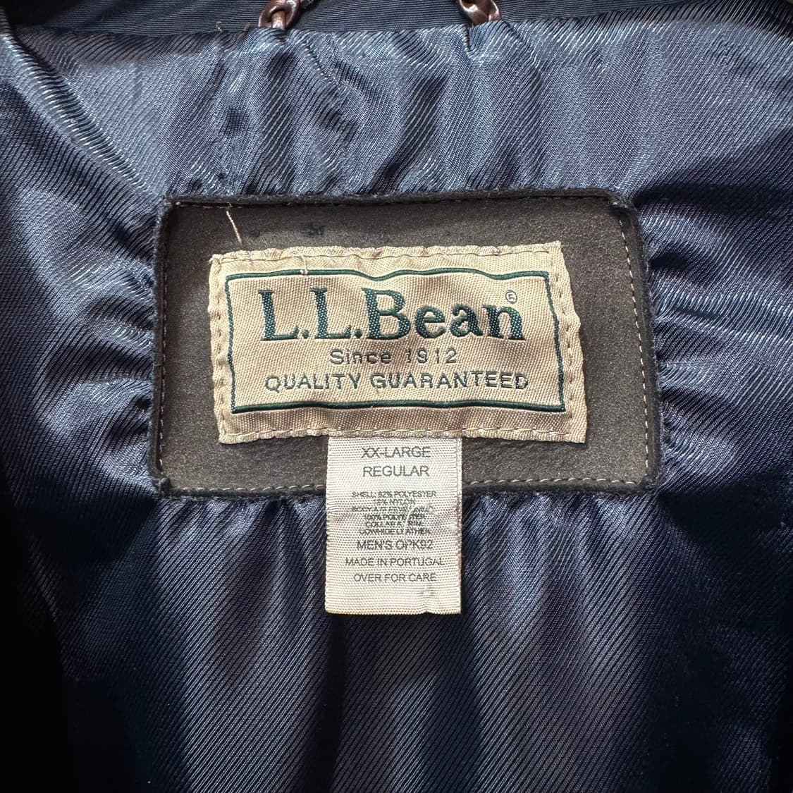 90s 엘엘빈 LLBean 레더 카라 블루종 자켓 (2XL) 상품이미지6