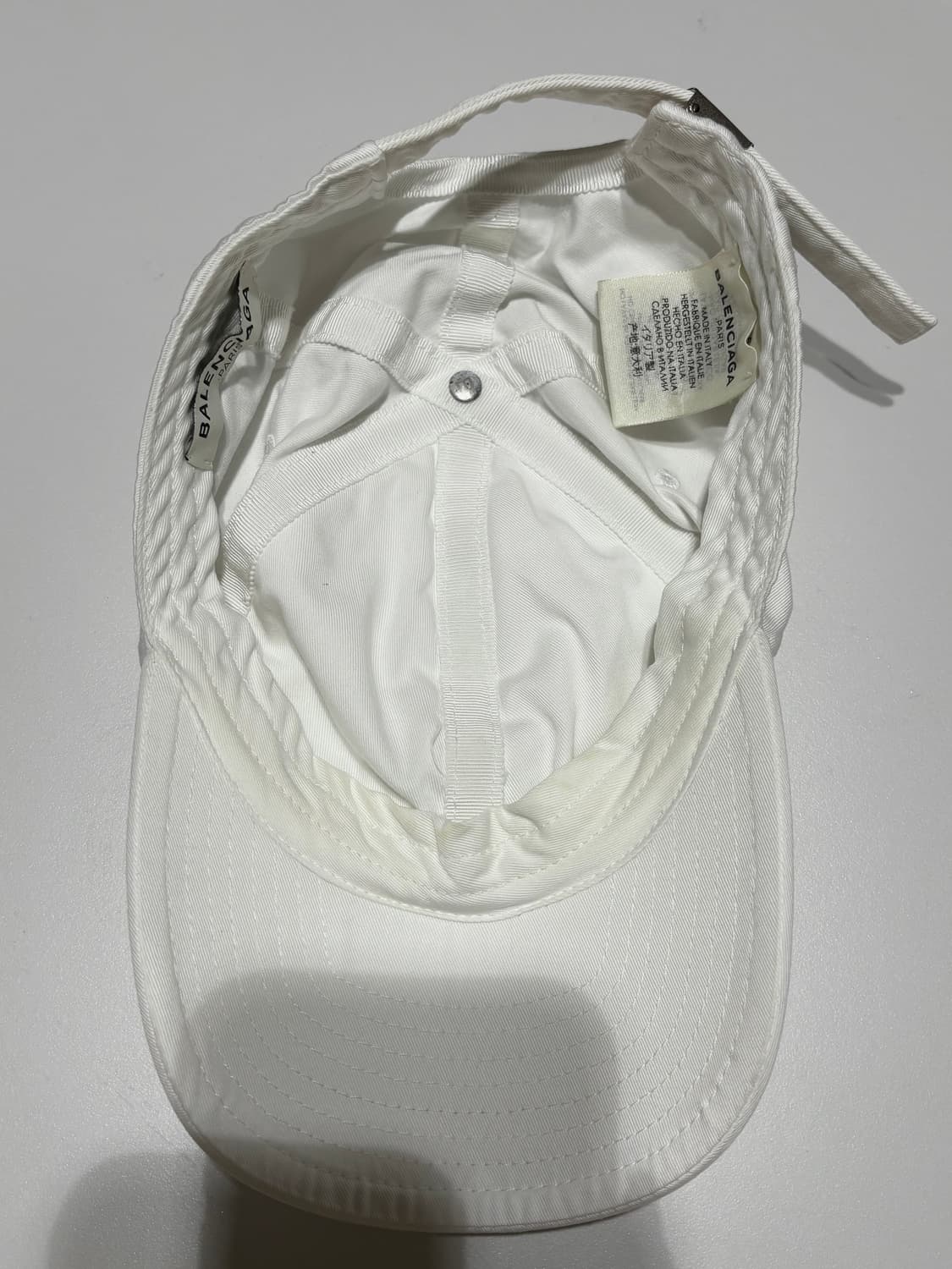 발렌시아가  화이트 볼캡 모자 정품 상품이미지3