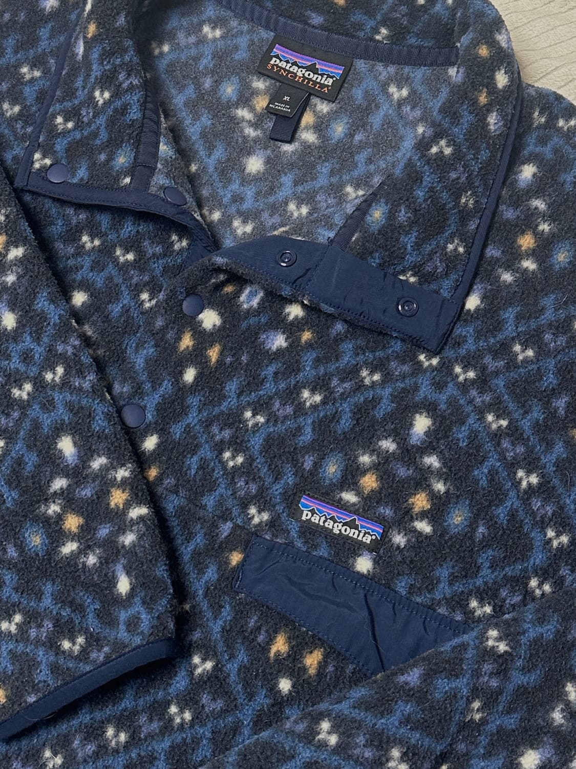 파타고니아 신칠라 아즈텍 패턴 네이비 상품이미지1