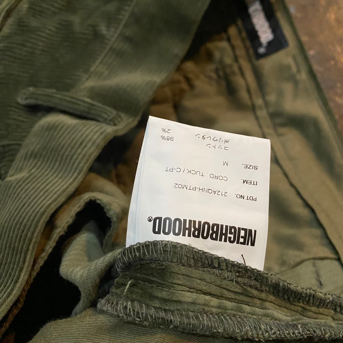 (M) Neighborhood 네이버후드 올리브 코듀로이 팬츠 상품이미지5