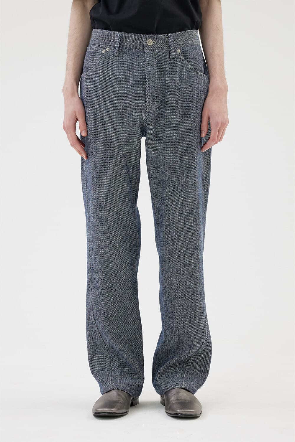 애프터프레이 스트레이크 오블리크 니팅 진 L 상품이미지1