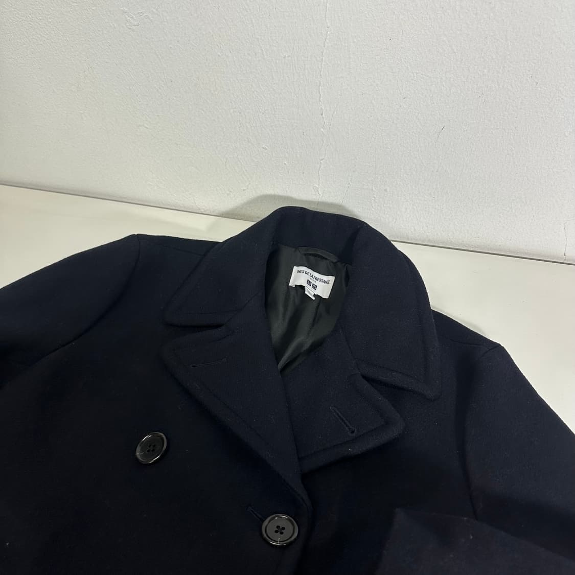 우먼M-L 유니클로 X 이네스 드 라 프레상쥬 네이비 울 피코트 상품이미지3