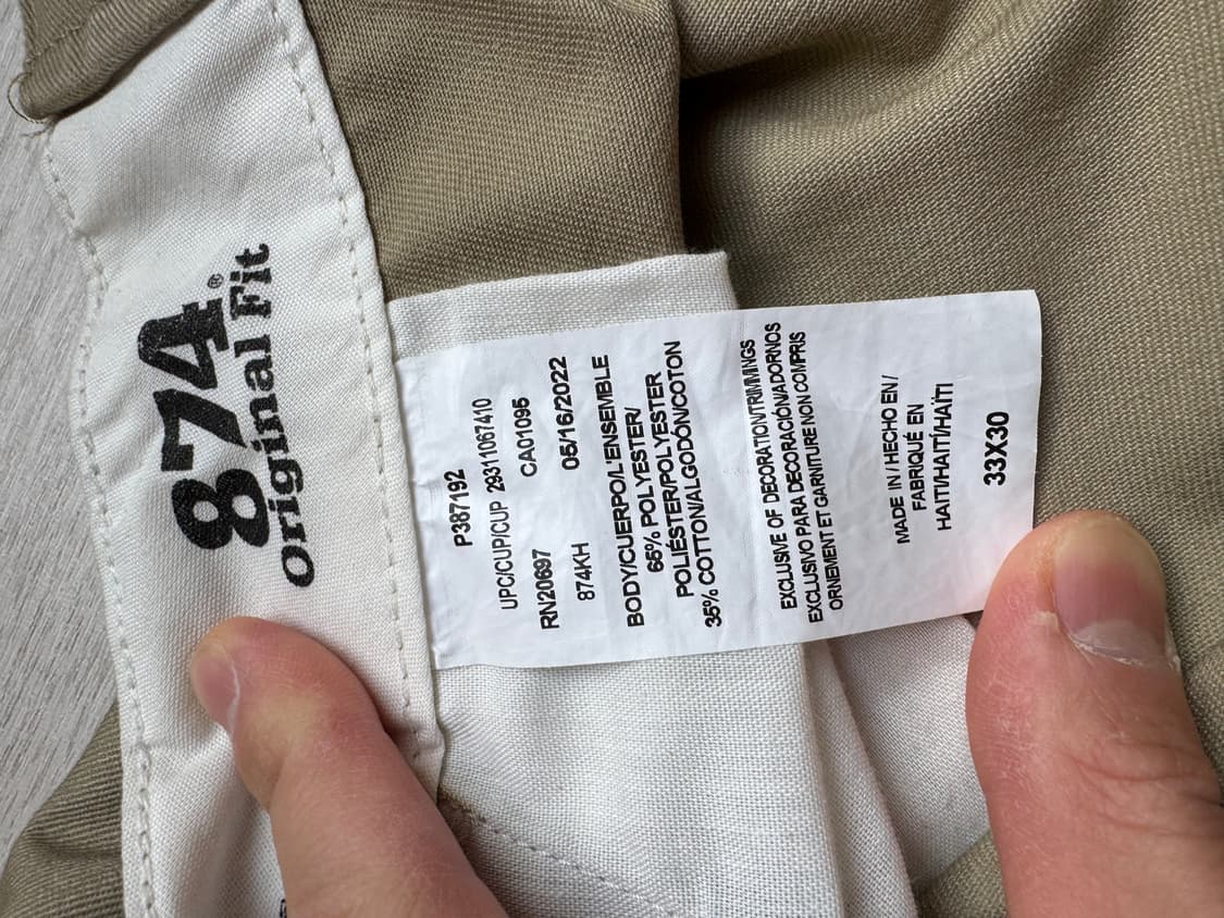 디키즈 874 카키 33x30 상품이미지4