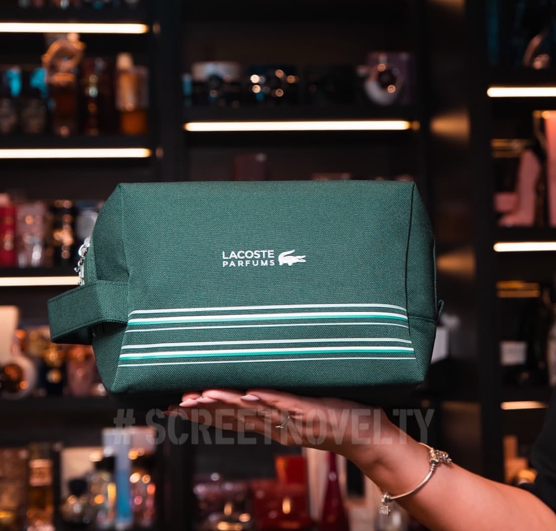 라코스테 퍼퓸 핸들 파우치 기프트 그린 상품이미지2