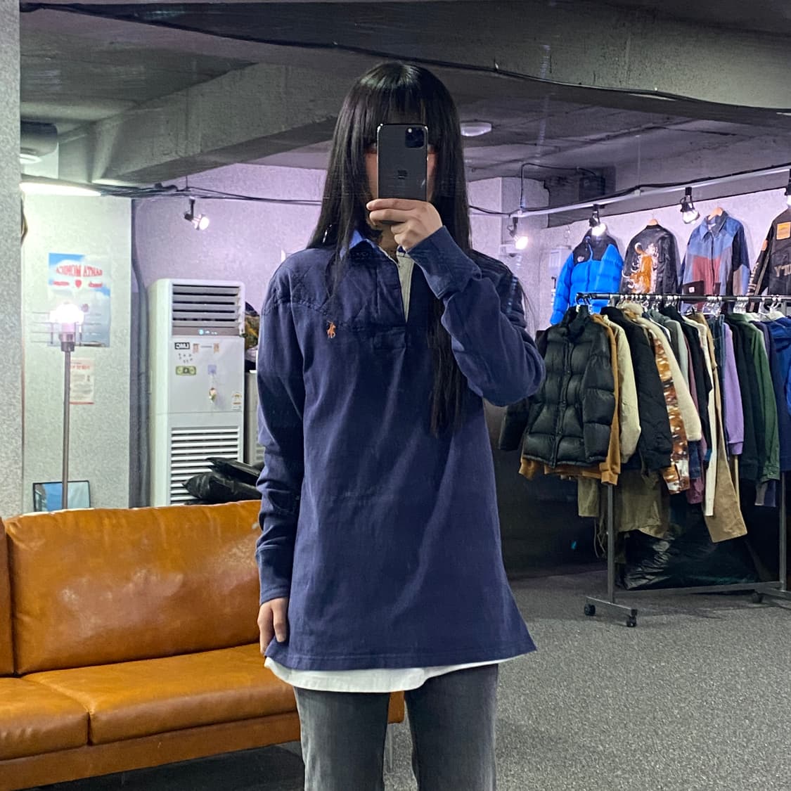 폴로랄프로렌 네이비 디이아몬드 럭비 티셔츠 B3991 상품이미지1