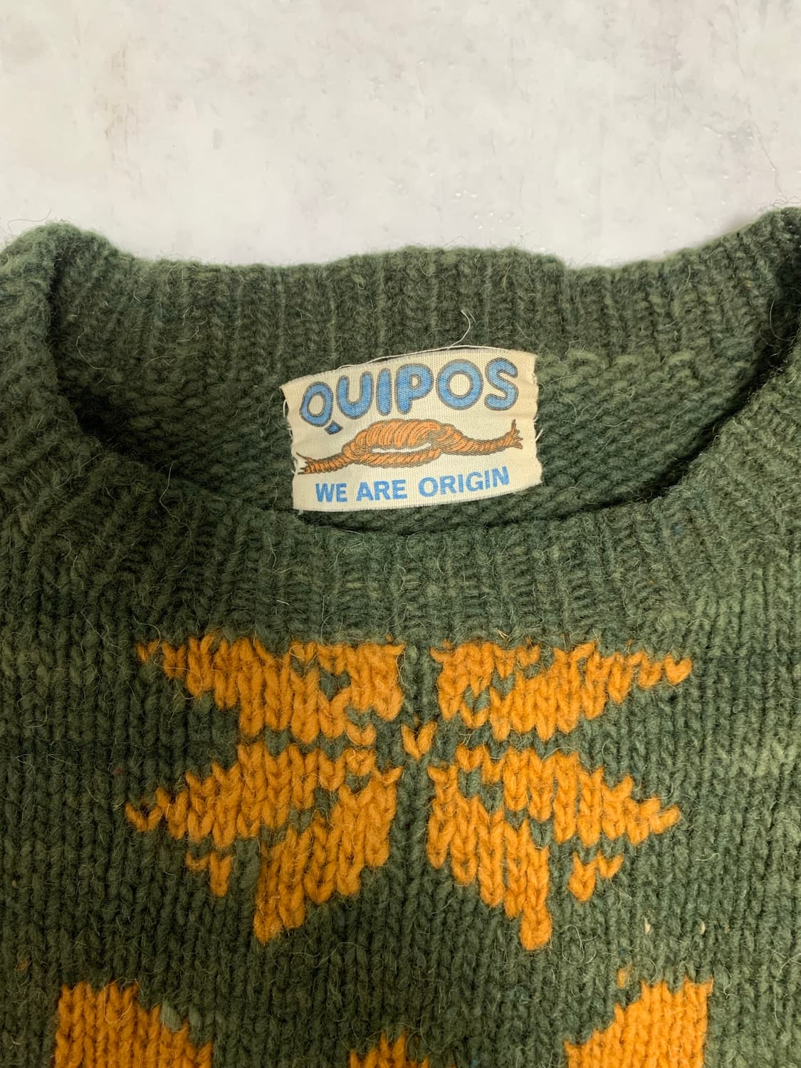 quipos 빈티지 사슴 패턴 니트 상품이미지2