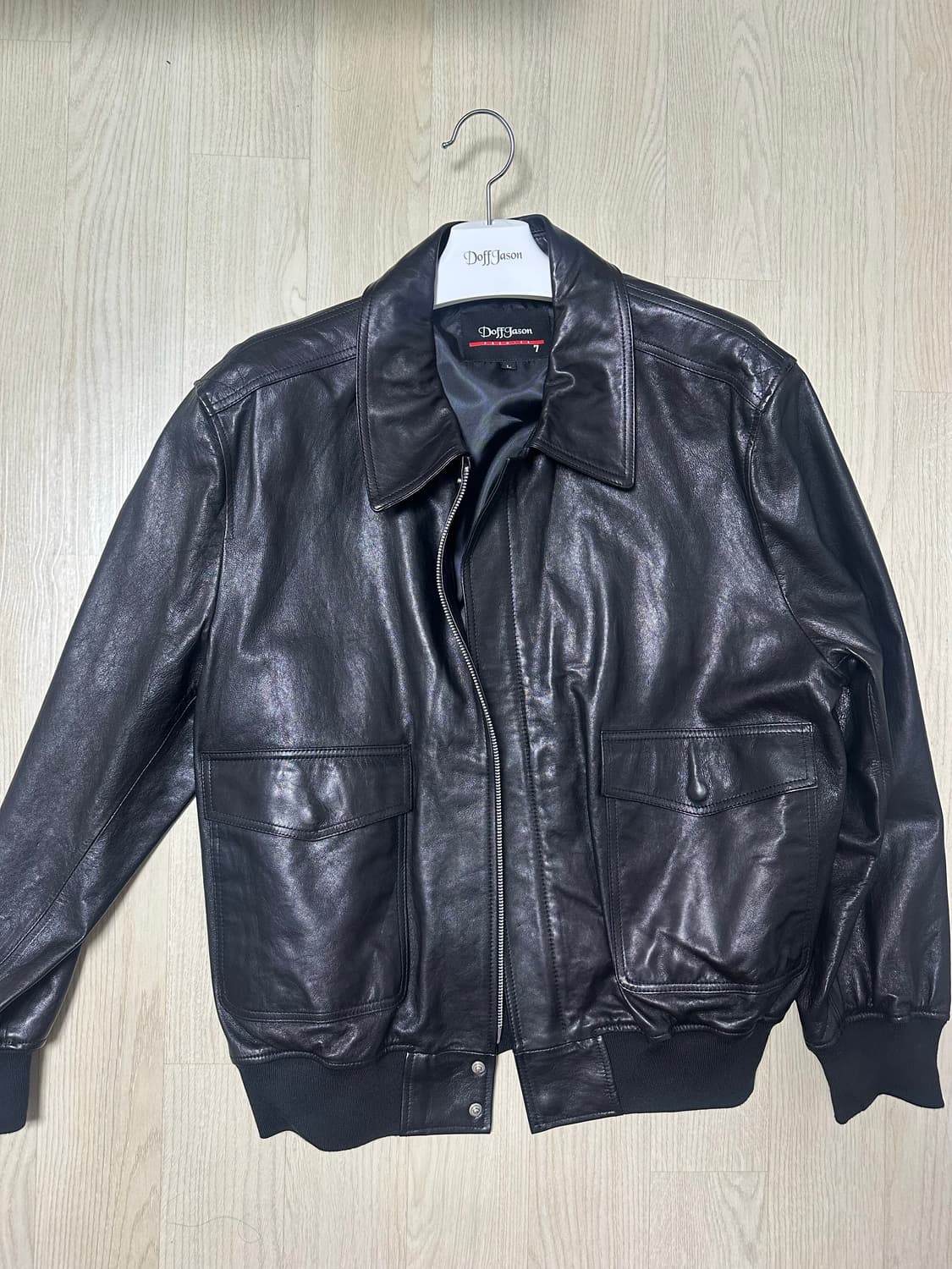 [L/택제거새제품] 도프제이슨 램스킨 A2 자켓 블랙 상품이미지1