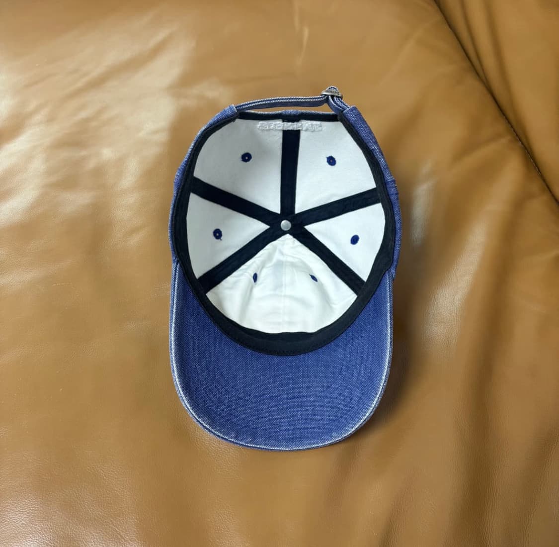 슈프림 23ss 피그먼트 워시드 네이비 S로고 6패널 모자 (Navy) 상품이미지6