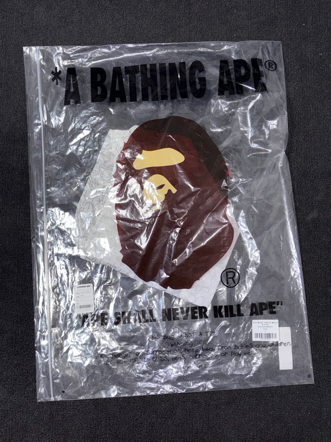 (택,포장포함) 베이프 자카드 멀티로고 스트라이프 릴렉스트 핏 티셔츠 상품이미지5