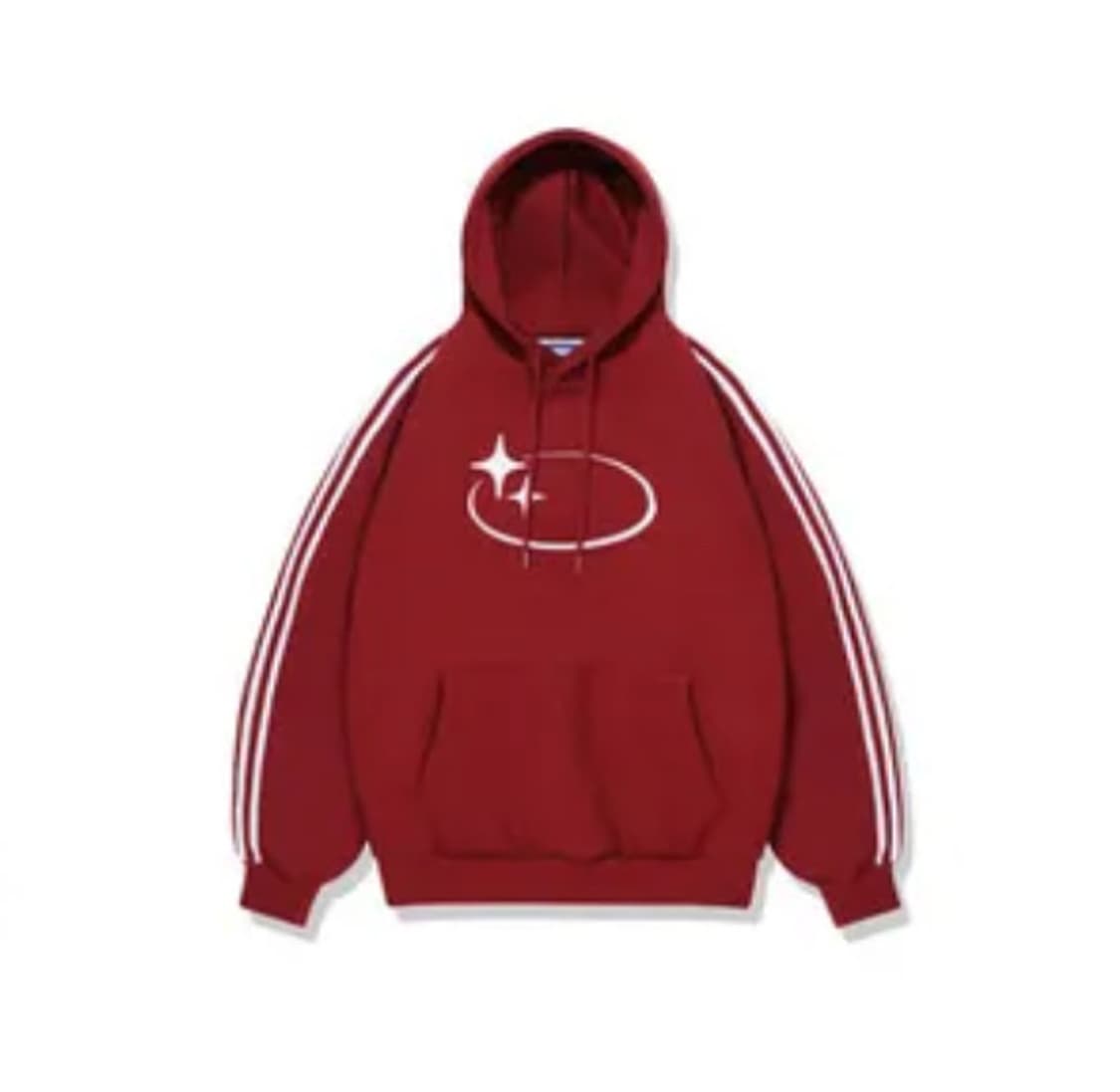 크로스드레슬리 빅스타 후드티 버건디 상품이미지1
