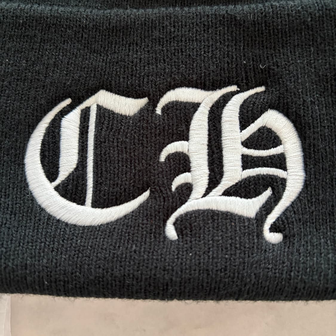 레어) 크롬하츠 Ch 로고 레터링 양면 워치 캡 비니 OS 상품이미지3