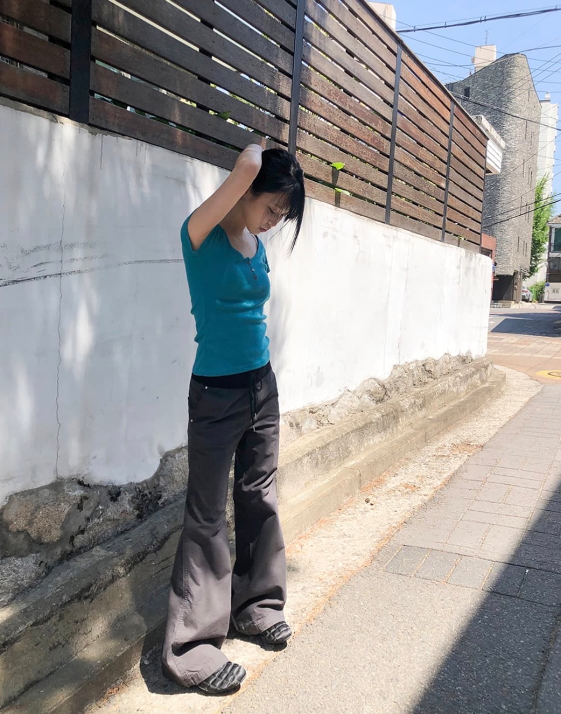 부츠컷 밴딩 팬츠 상품이미지3