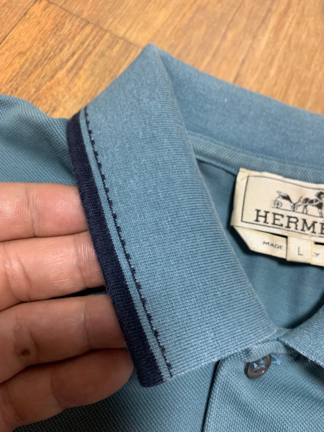 HERMES 에르메스 슬림핏 폴로셔츠(코튼)L 사이즈 상품이미지5