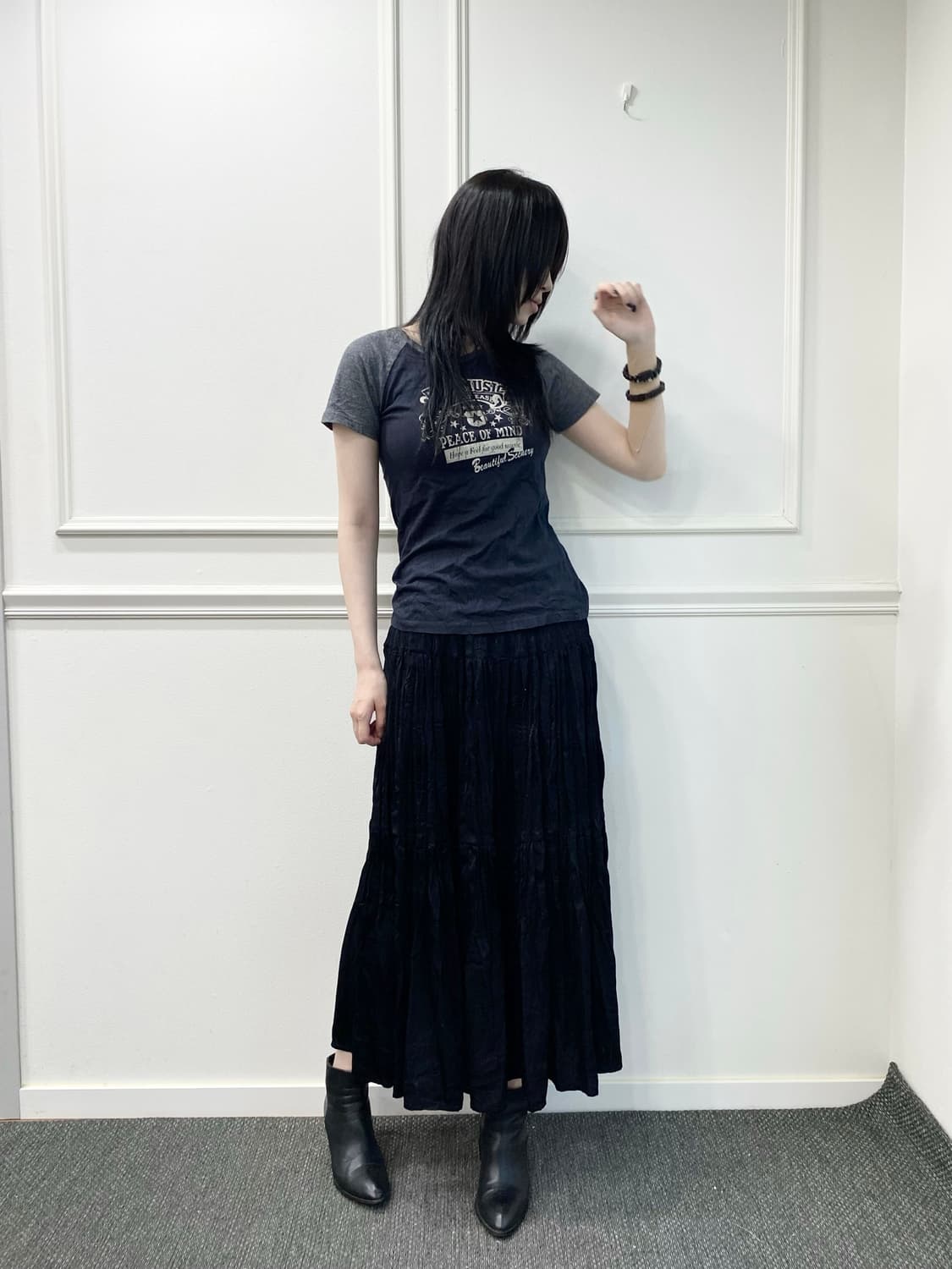 Y2K Print Navy Tee 상품이미지3