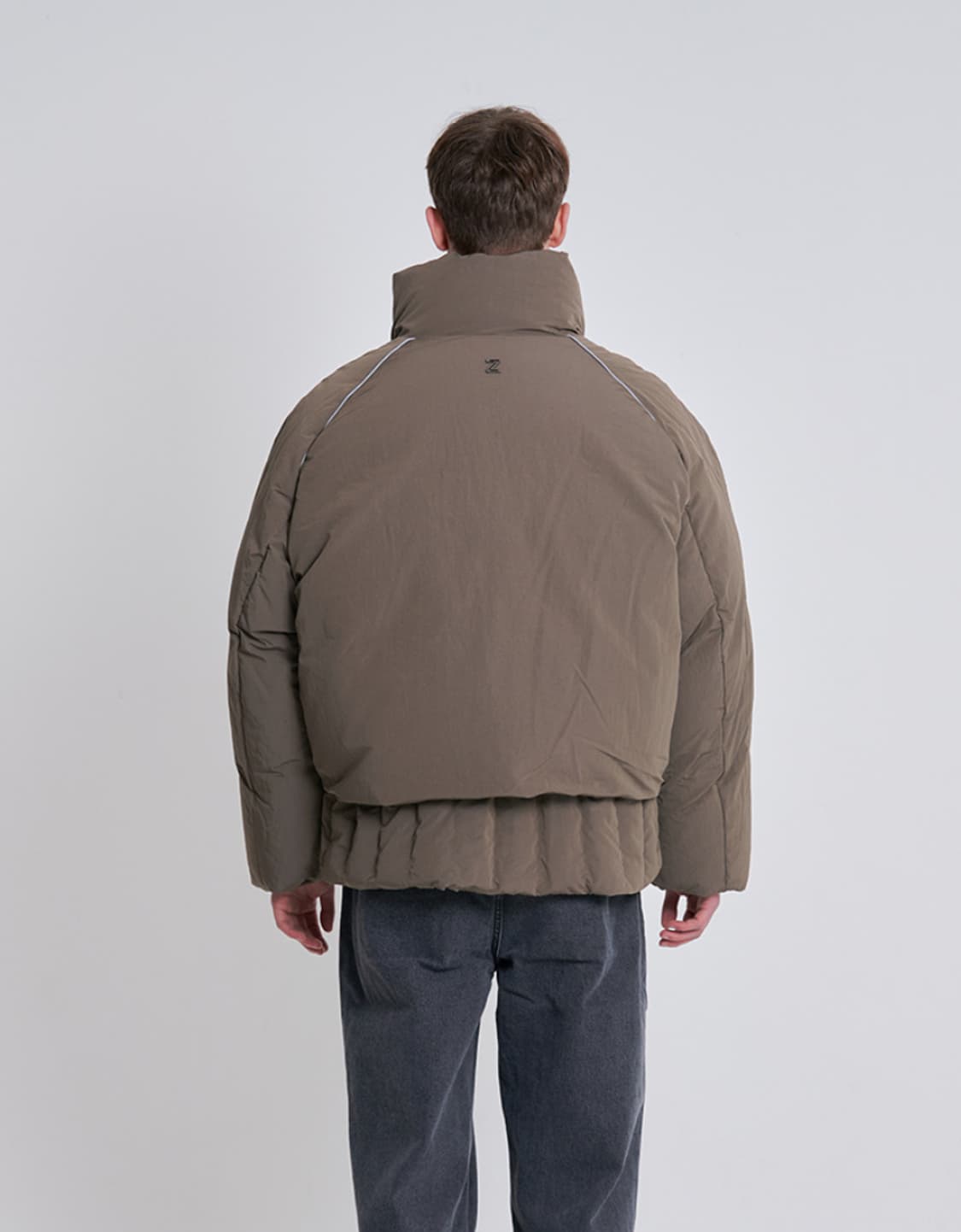 젠사이 하이넥 레이어드 덕다운 숏패딩 상품이미지8