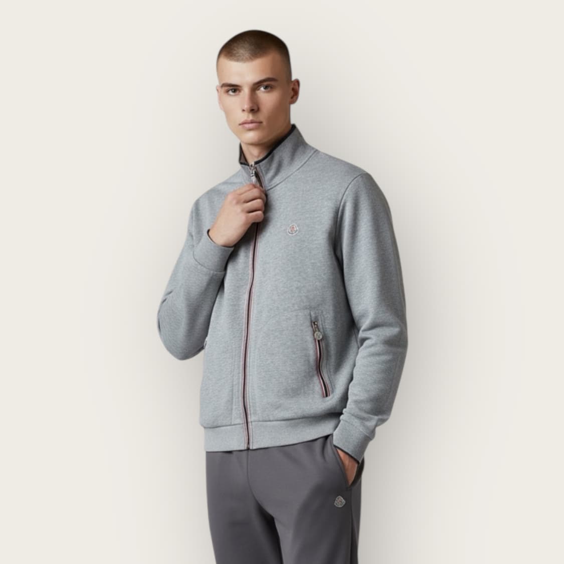 XL/ 몽클레어 와펜패치 트리콧라인 집업 상품이미지1