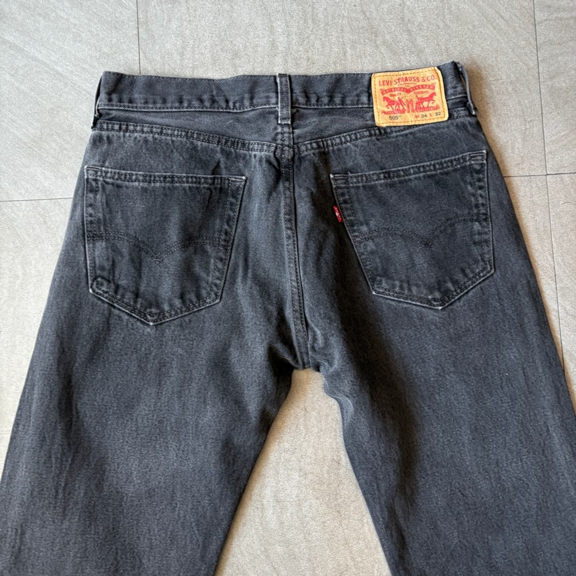 리바이스 정품 505 데님 블랙 팬츠 바지 상품이미지7