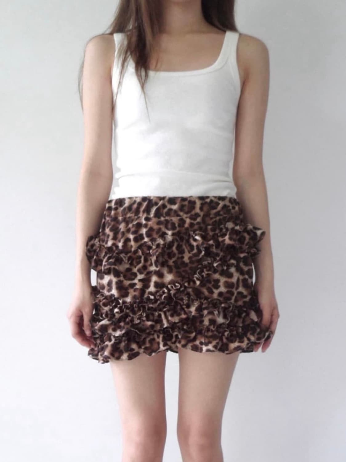 세틀포문 레오파드 프릴 스커트 m (새상품) 상품이미지1