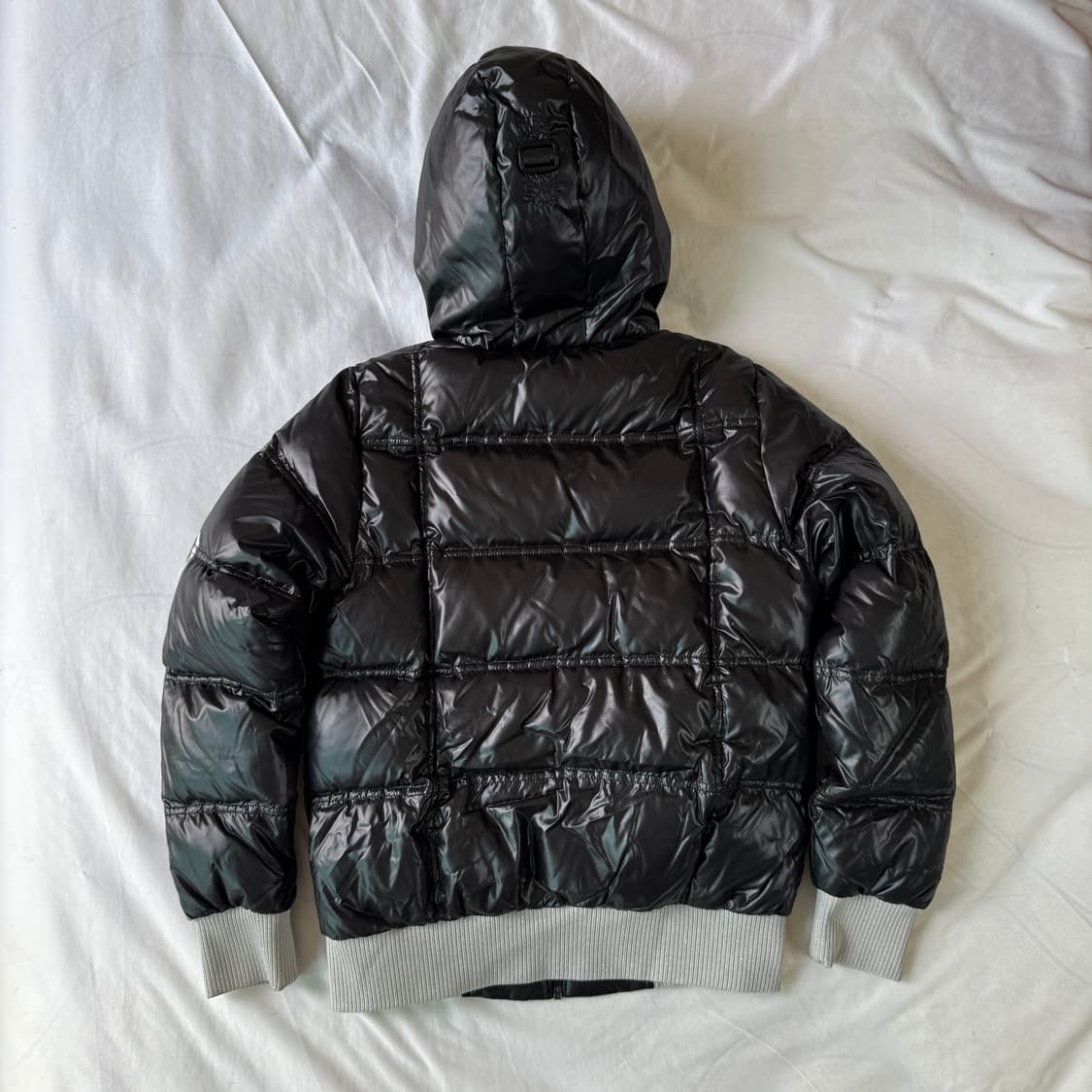 Y2K 아디다스 글로시 밴딩 구스다운패딩 S 상품이미지7