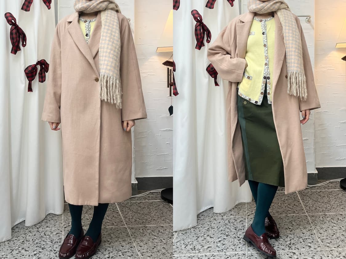 blush pink coat 상품이미지1