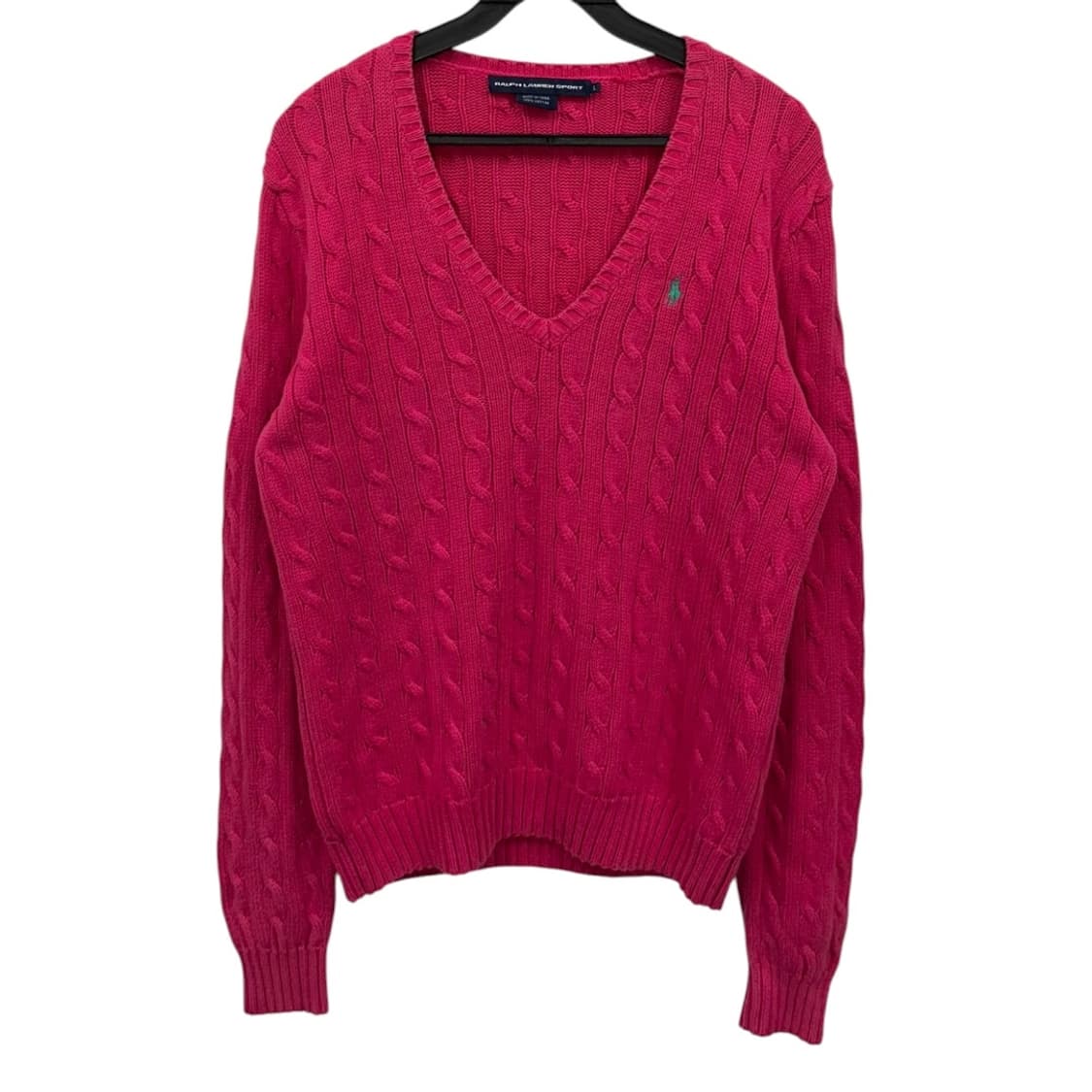 폴로랄프로렌 케이블 우먼 V넥 니트 상품이미지1