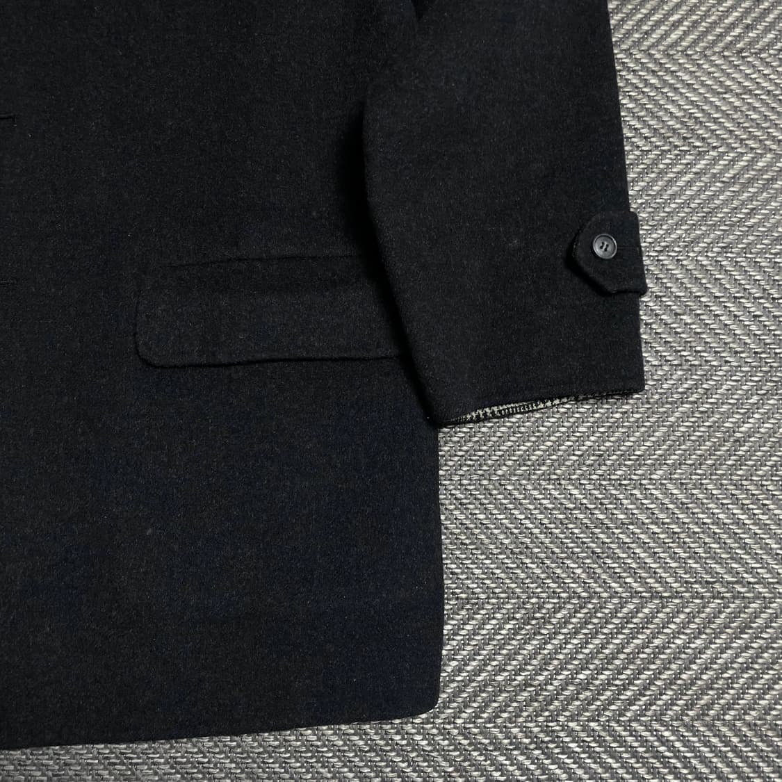 캘빈 타운 미니멀 박시핏 모직 하프 코트o 5192 상품이미지3