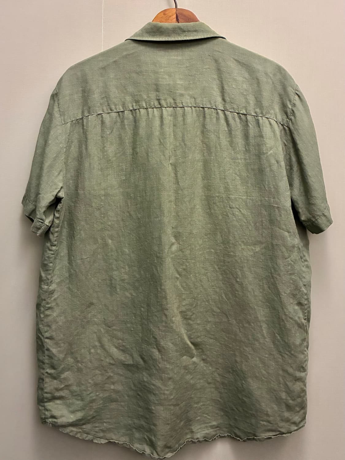 (L~XL)APC 아페쎄 리넨 포켓 릴렉스 반팔셔츠 올리브 상품이미지8