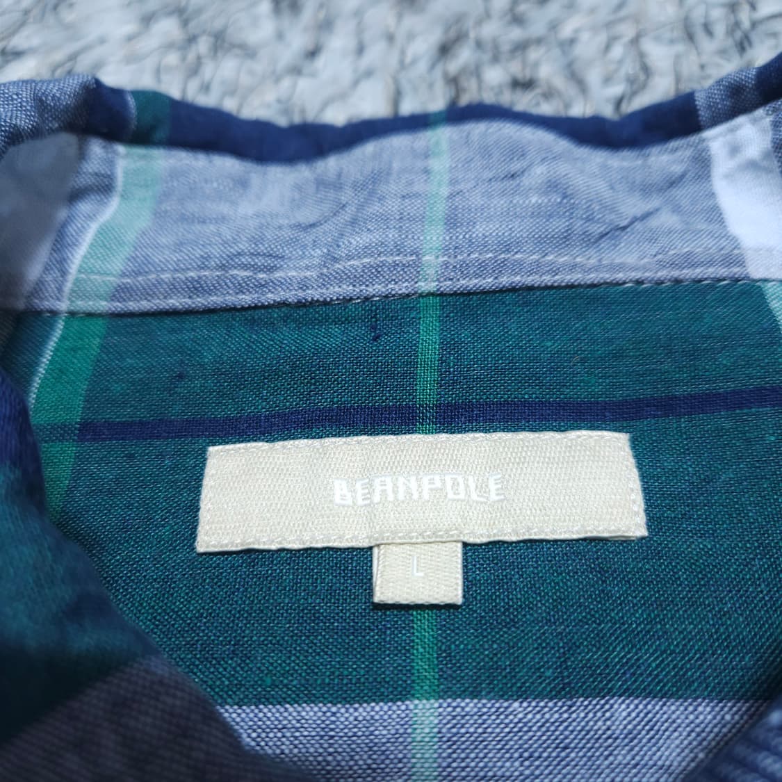 빈폴)100 남자 린넨셔츠 린넨체크 / 왕눈이샵 상품이미지9