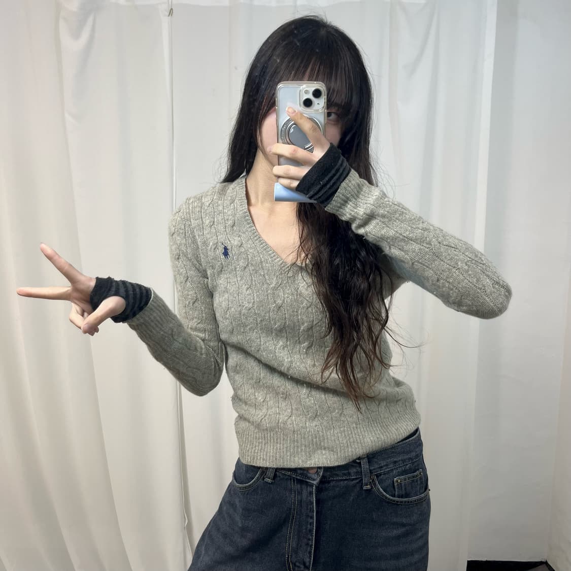 Polo Grey Cable Knit 상품이미지2