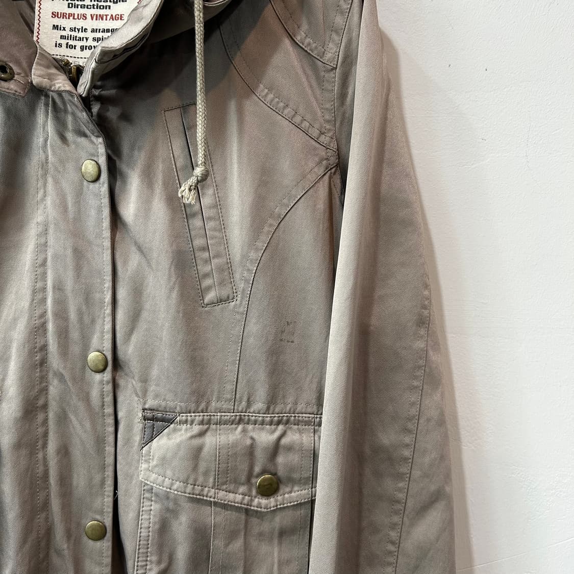 베이지 2way 후드 자켓 상품이미지4