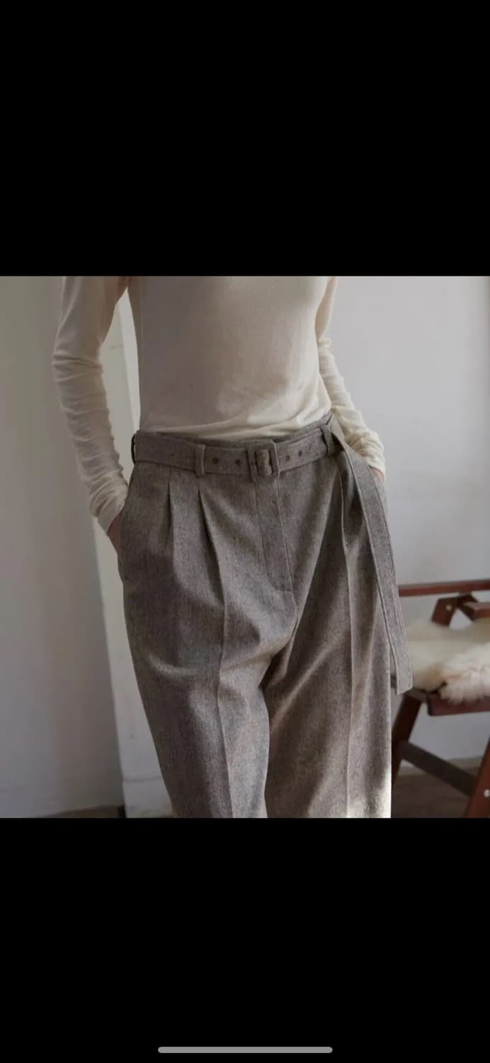 H8 플란넬 울팬츠 - 멜란지브라운, 베이지 M 상품이미지1