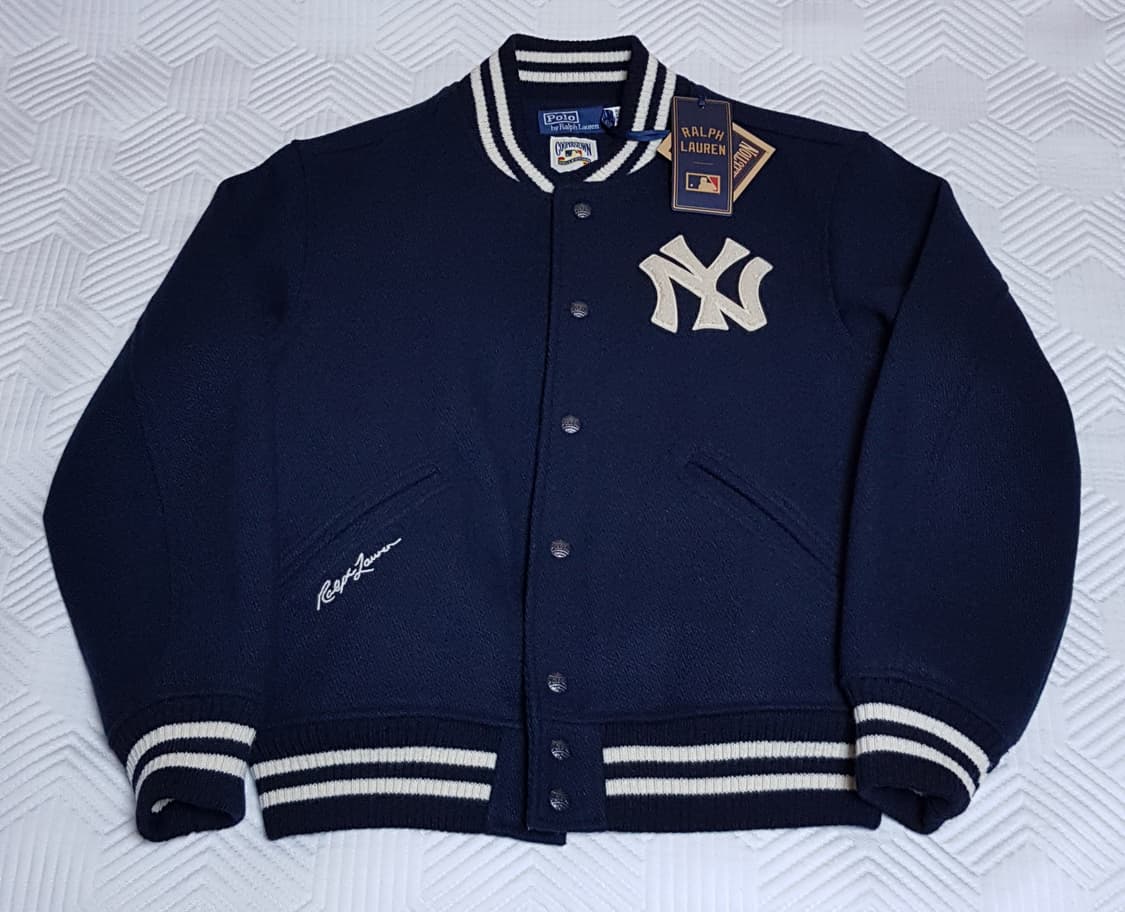 [새상품/M] 폴로 x MLB 뉴욕 양키스 바시티 울 자켓 팝니다. 상품이미지2