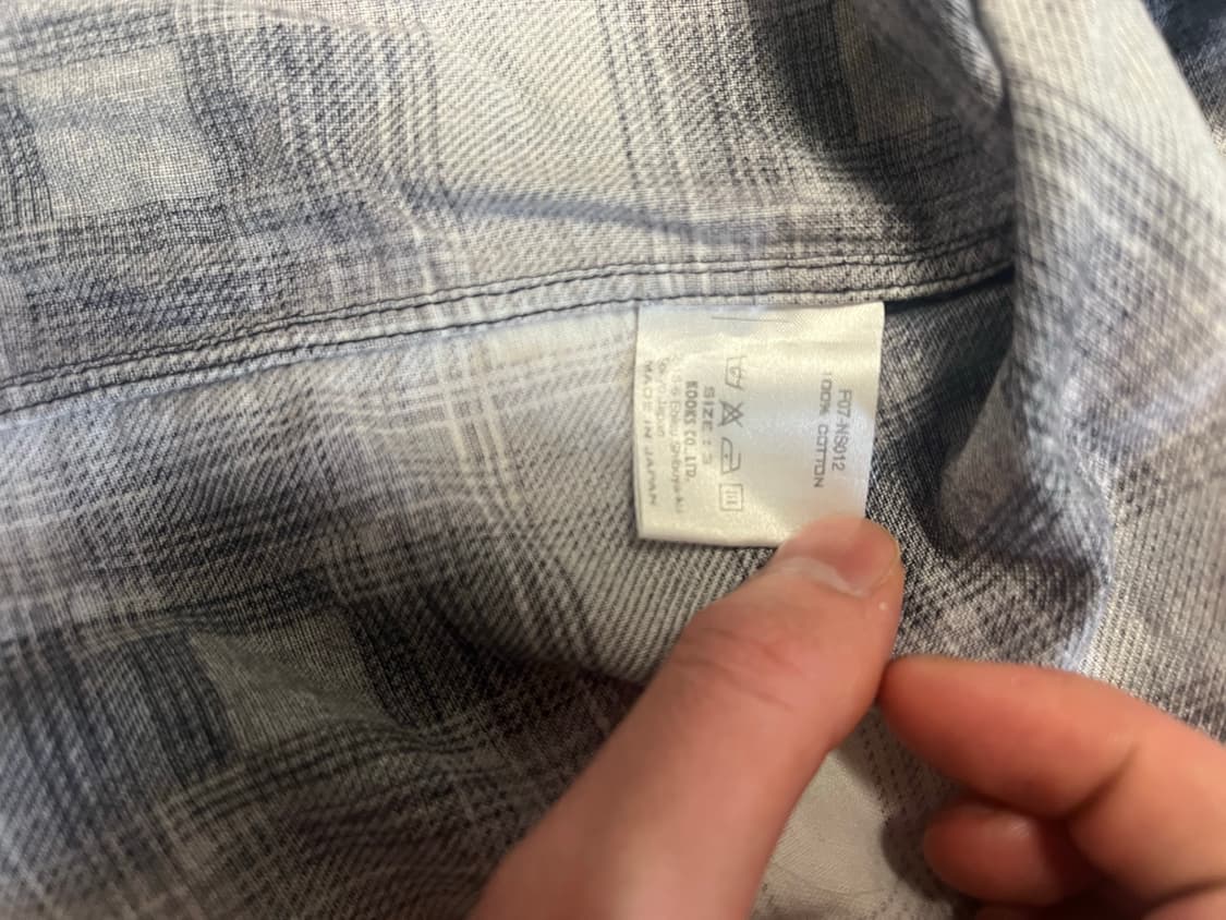 07aw 넘버나인 러브기 옴브레 체크셔츠 3 상품이미지4