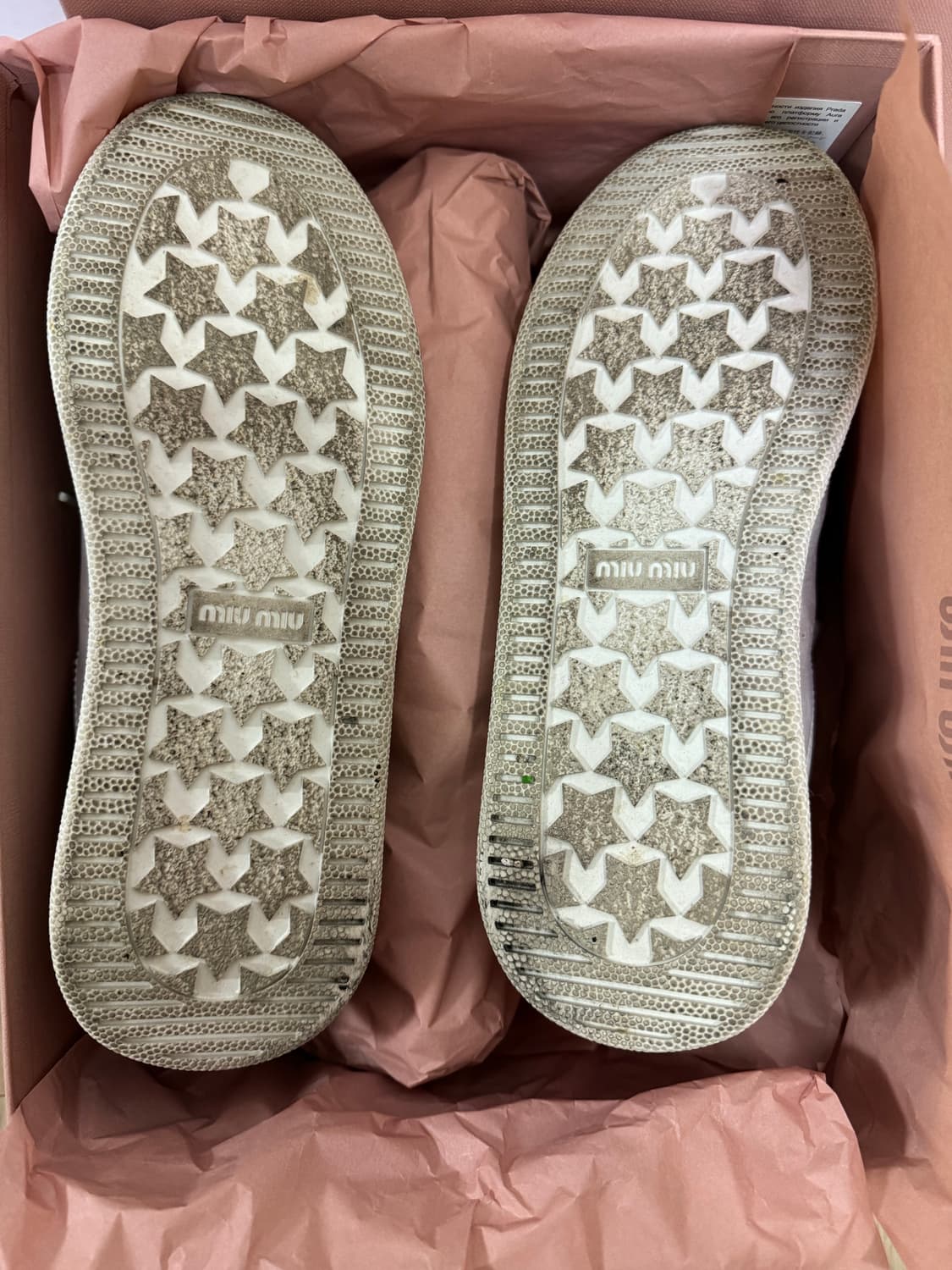 미우미우 여성 블리치드 스니커즈 36.5 (230) 상품이미지4