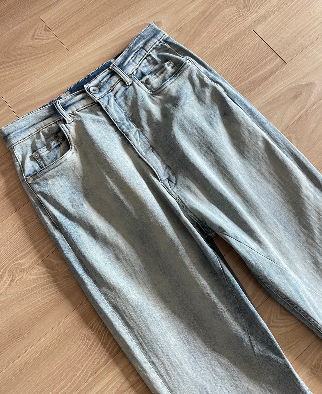 (30) 릭오웬스 볼란 부츠컷 데님 팬츠 스카이 상품이미지3