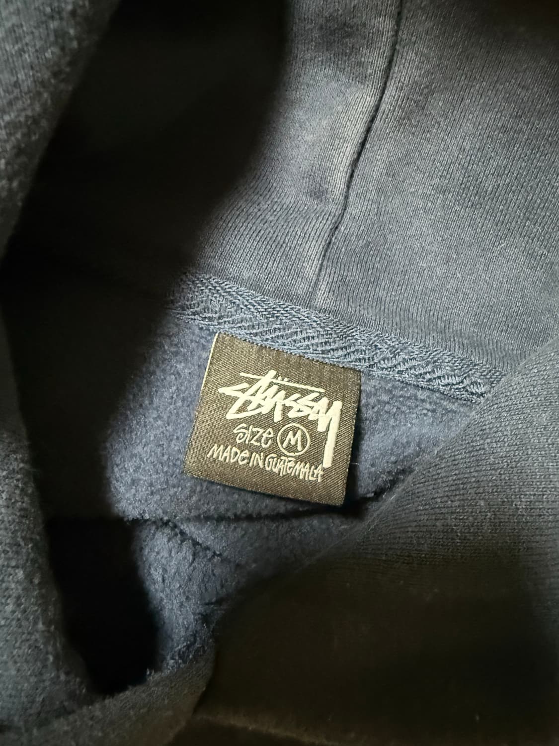 스투시 베이직 후드티 네이비 M사이즈 상품이미지3