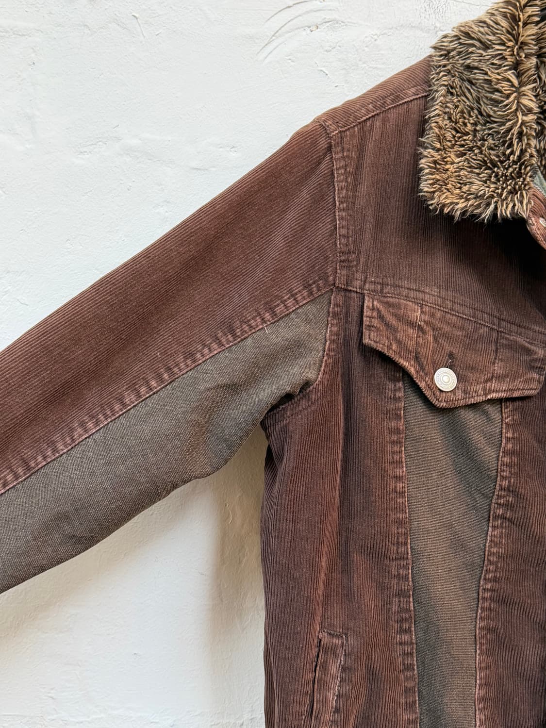 Conquest 코듀로이 셰르파 트러커 자켓 L 상품이미지4